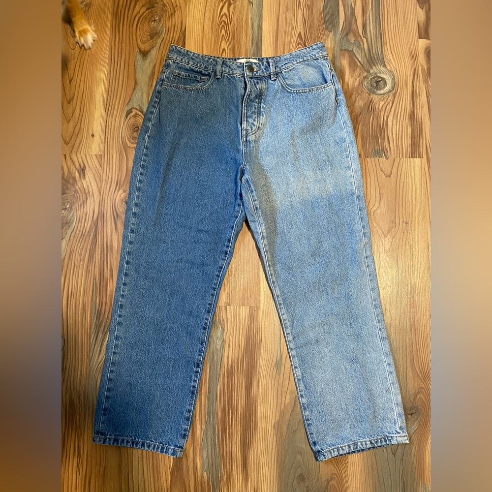 Two Toned Split Jeans